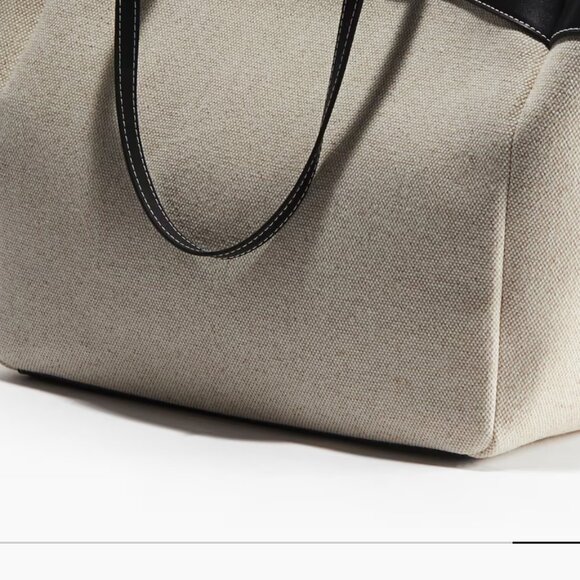 H&M Large Shopper Tote Cream Black SOLD OUT - Picture 10 of 10